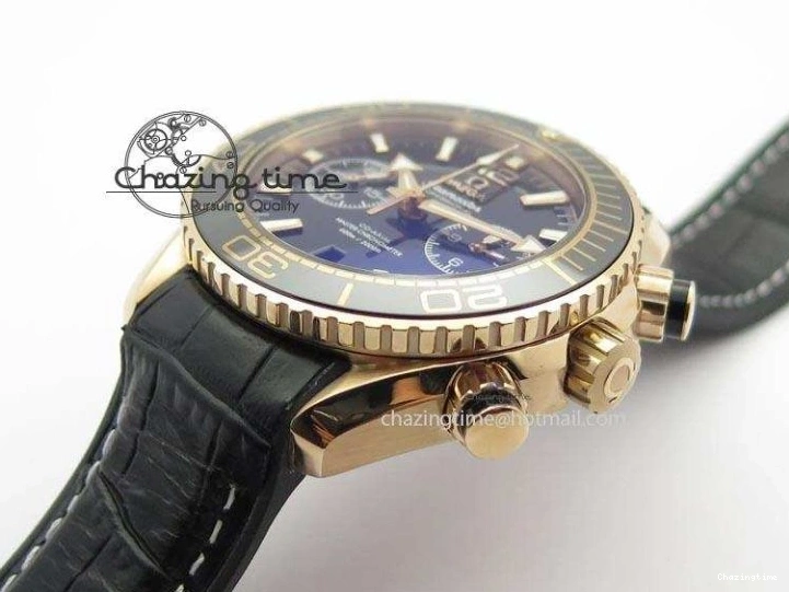 0215 Breathable Seamaster Professional Chrono RG Black Ceramic Black Dial On Black Gummy Strap A 8214